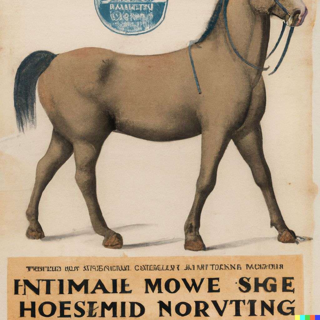 a horse, government information leaflet from World War 2